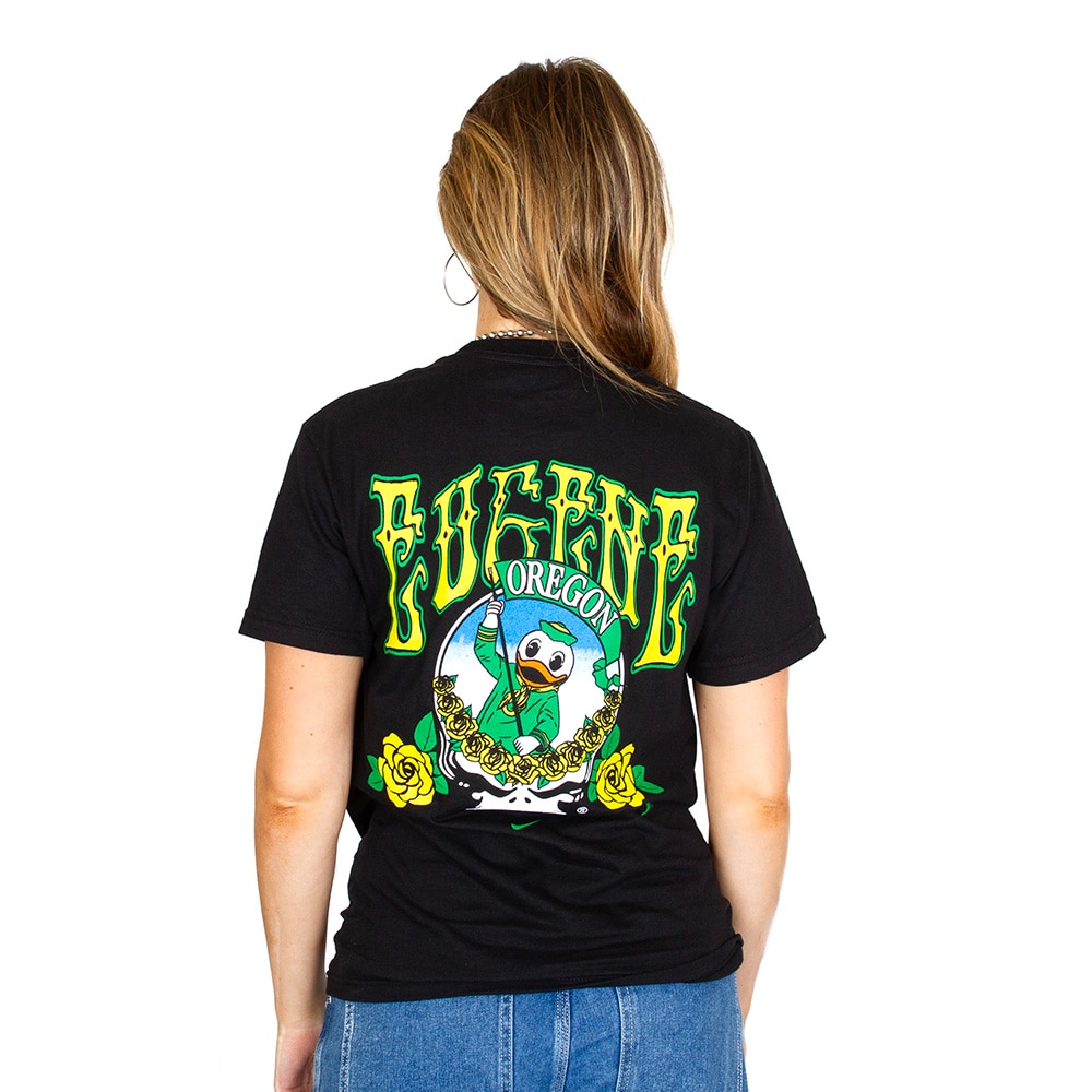Classic Oregon O, Nike, Black, Crew Neck, Cotton, Men, Football, Class Trip, Grateful Dead, Oregon Mascot, Steal ur Face, T-Shirt, 1017601